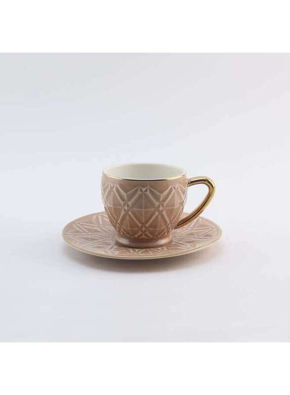 

Rose Porcelain Coffee Cup and Saucer 12 Pieces Set White 80 ml RS-1717