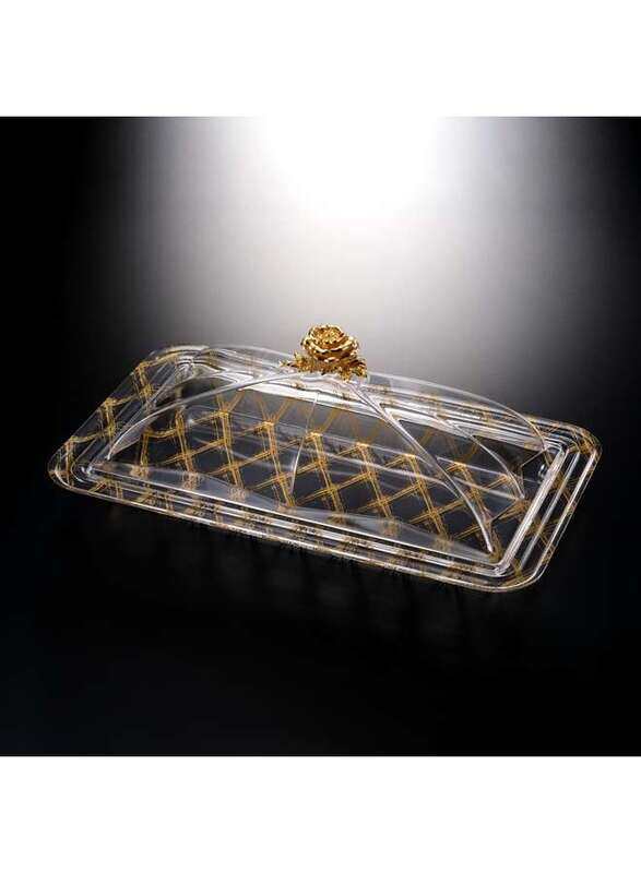 

Vague Acrylic Rectangular Serving Set 54 cm Golden Design