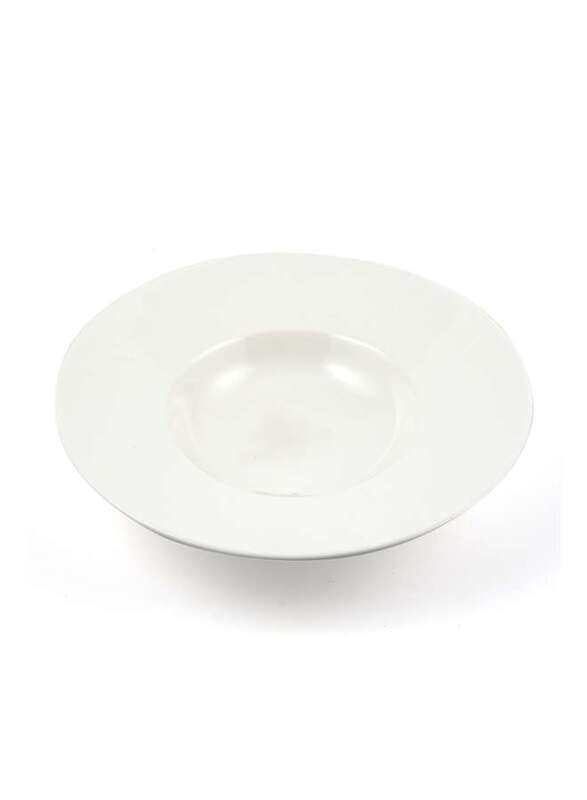 

Porceletta Ivory Porcelain English Soup Plate 12