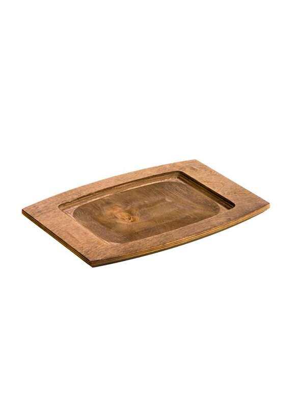 

Lodge Wooden Rectangular Wood Underliner Walnut Stain
