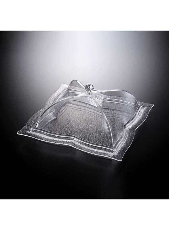

Vague Acrylic Square Dessert Serving Set Clear 40 cm