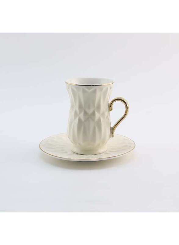 

Rose Porcelain 12 Piece Tea Cup and Saucer Set 200 ml RS-1818