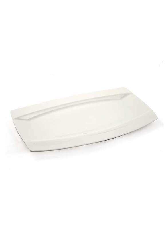

Porceletta Ivory Porcelain Rectangular Plate Meena Design 24 cm / 10