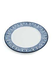 Che Brucia Arabesque Blue Porcelain Flat Plate 9"