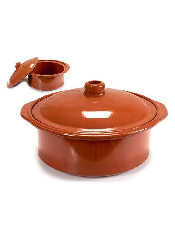 Arte Regal Brown Clay Cooking Pot 4.5 Liter