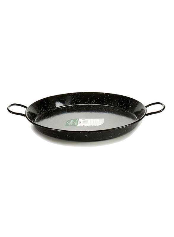 La Dehesa Enameled Steel Paella Pan 60 cm Black