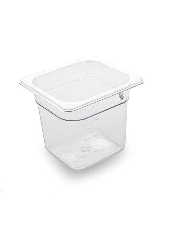 

Generic PC Plastic Transparent One Sixth Size Food Pan 15 cm