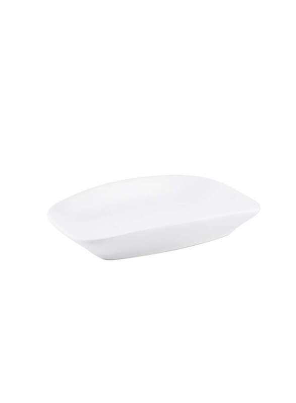 

Porceletta Ivory Porcelain Towel Dish with Veins 5.5