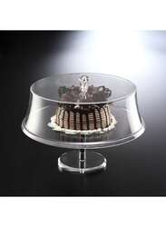 Vague Acrylic Round Cake Stand white Cover 30 cm