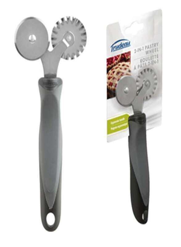 

Trudeau Stainless Steel Stress Less 2 In 1 Pastry Wheel