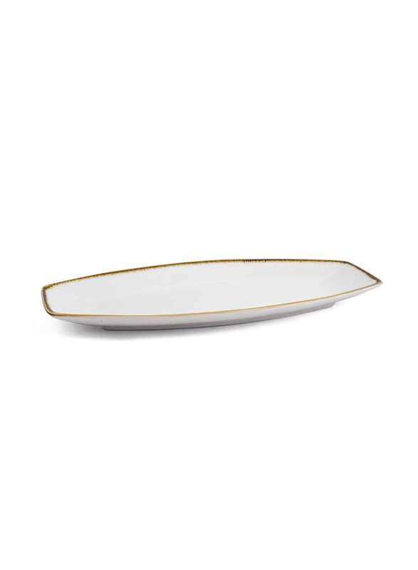 

Porceletta Ivory Mocha Porcelain Boat Plate 30 cm / 12