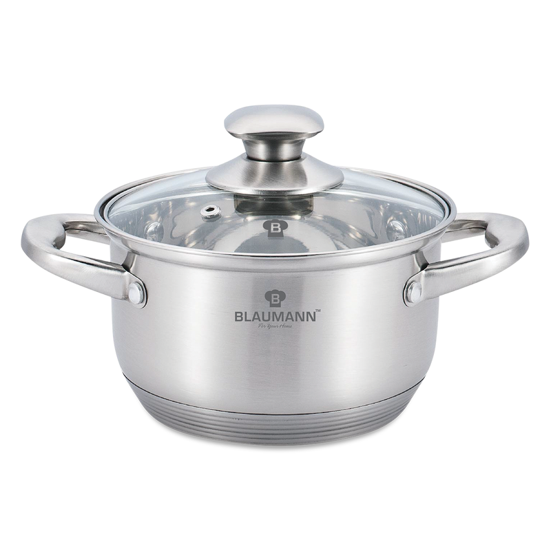 

Blaumann Stainless Steel Casserole with lid 20 cm Silver