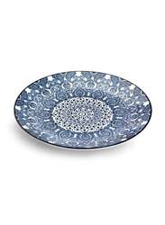 Che Brucia Arabesque Blue Porcelain Round Plate 25.4 cm / 11"