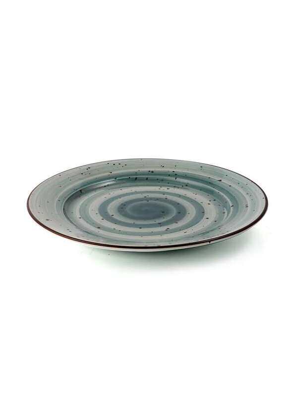 

Porceletta Green Color Glazed Porcelain Flat Plate 28 cm / 11