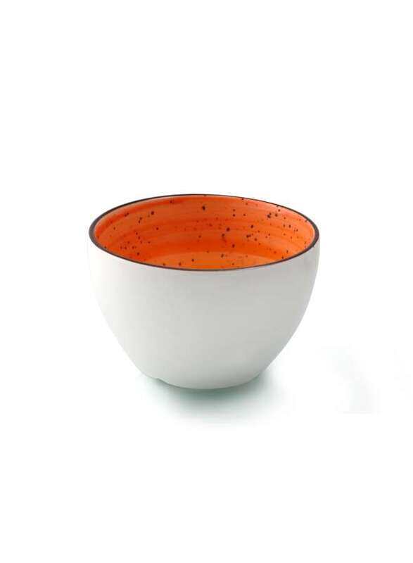 

Porceletta Orange Color Glazed Porcelain Soup Cup 4
