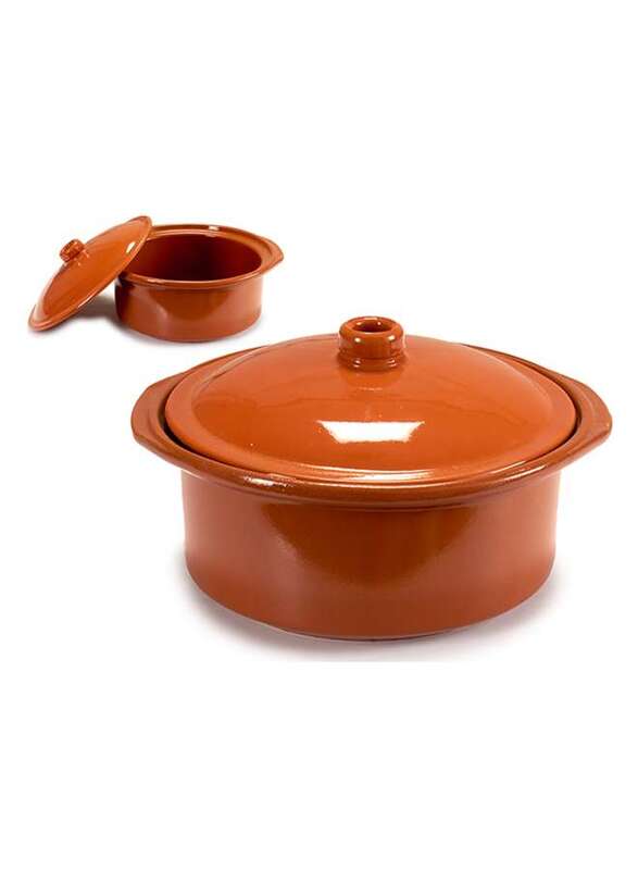 Arte Regal Brown Clay Cooking Pot 3.5 Liter