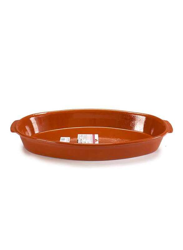 Arte Regal Brown Clay Deep Oval Plate 53 cm