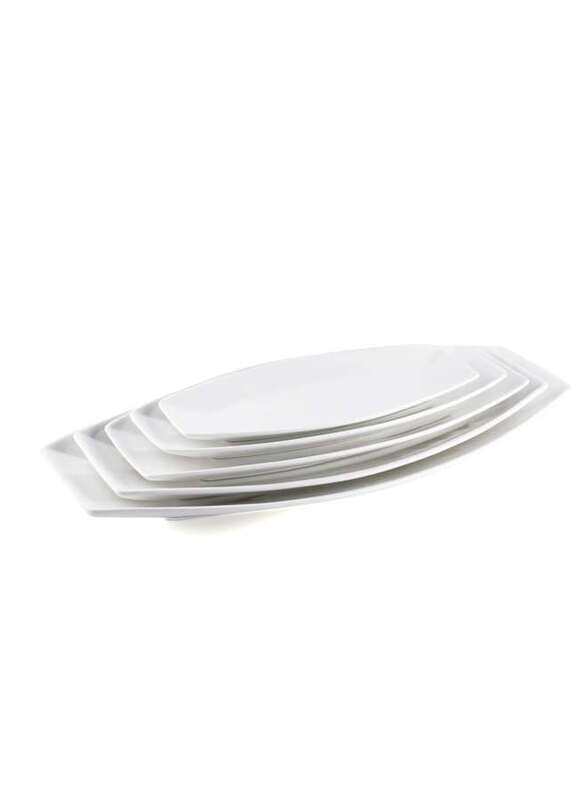 

Porceletta Ivory PorcelainBoat Rectangular Plate 22