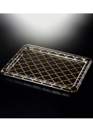 Vague Acrylic Traditional Tray Clear with Gold 55 cm