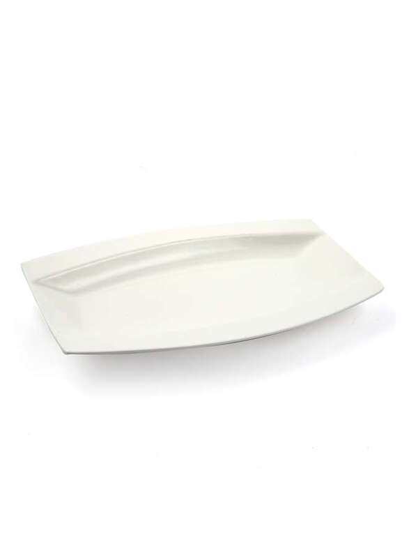 

Porceletta Ivory Porcelain Rectangular Soup Plate Meena Design 27 cm / 11