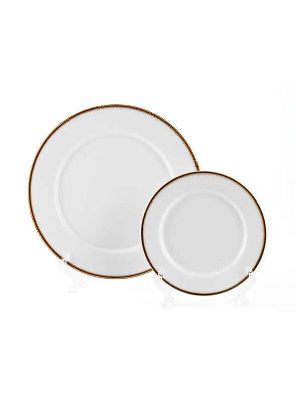 

Porceletta Ivory Mocha Porcelain Flat Plate 21 cm / 8