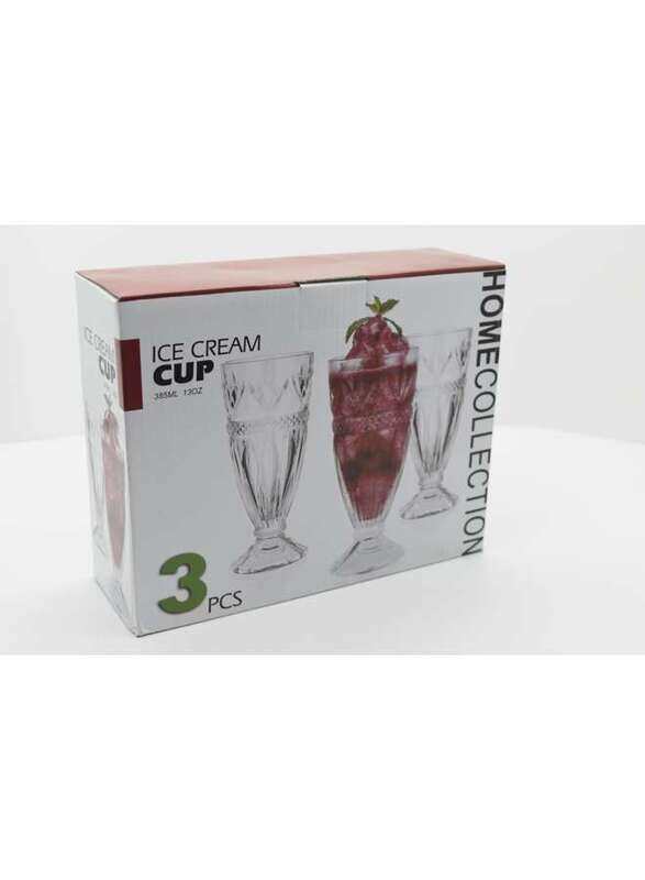 

Generic 3 Pieces Glass Milk Shake Cup 385 ml