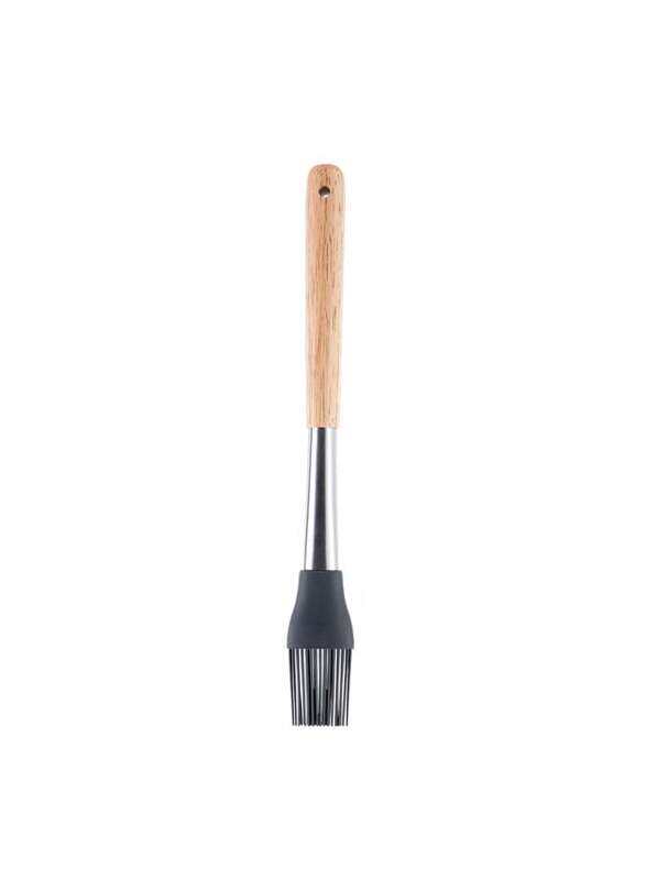 

Vague Silicone Grey Silicone Oil Brush with Oak Wood Handle