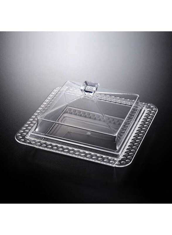 

Vague Acrylic Dessert Serving Set Square Clear L