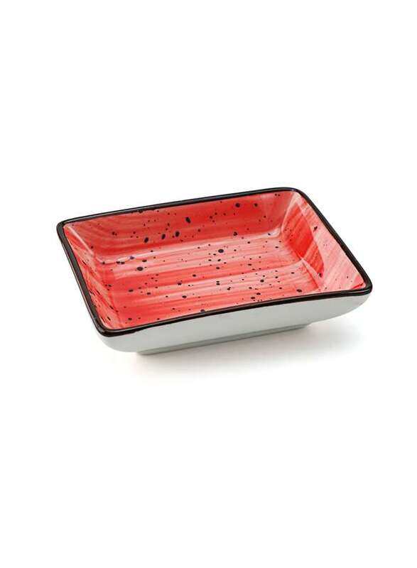 

Porceletta Red Color Glazed Porcelain red Rectangular Dish 3.5