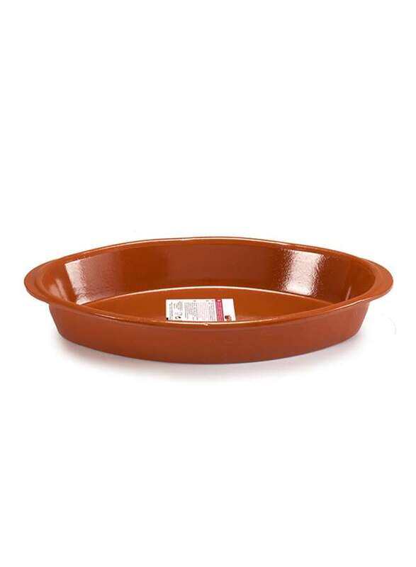 Arte Regal Brown Clay Deep Oval Plate 37 cm