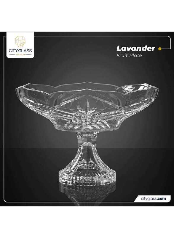 

City Glass Lavender Fruit Glass Bowl 29.5 cm