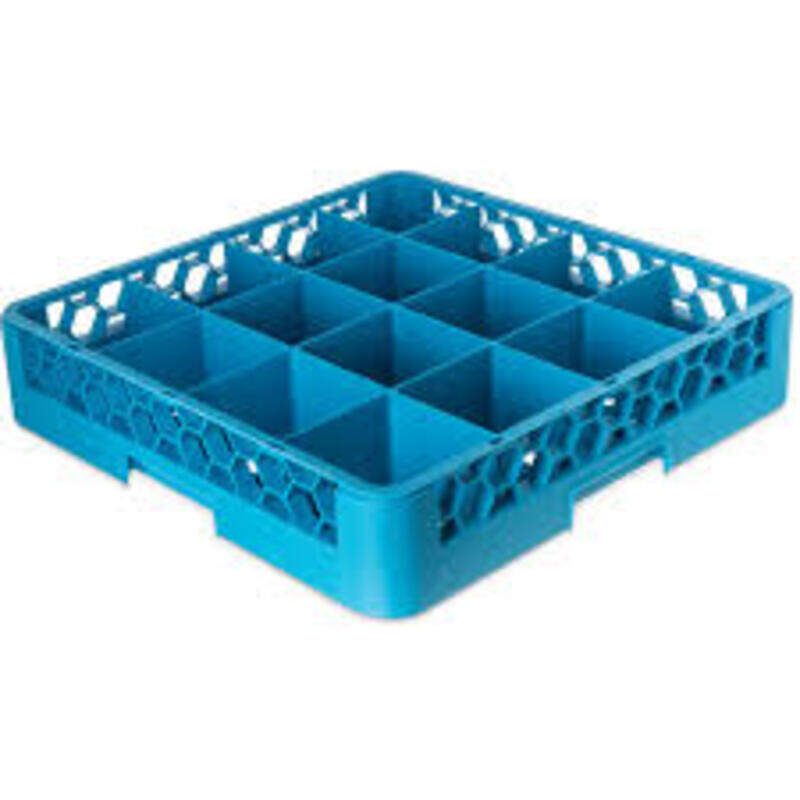 Jiwins Plastic 16-compartment Glass Rack Blue