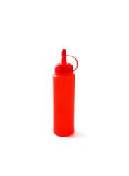 Red Plastic Squeezer Red 240 ml with Lid