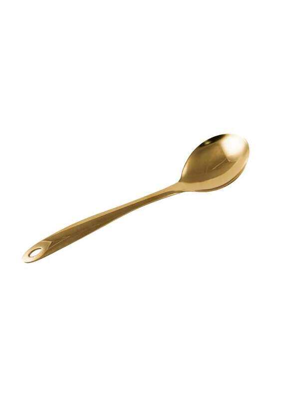 

Vague Stainless Steel Gold Serving Spoon 26 cm