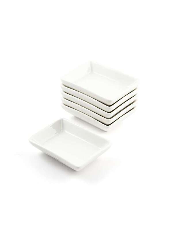 Porceletta Ivory Porcelain Rectangular Dish 3.5"