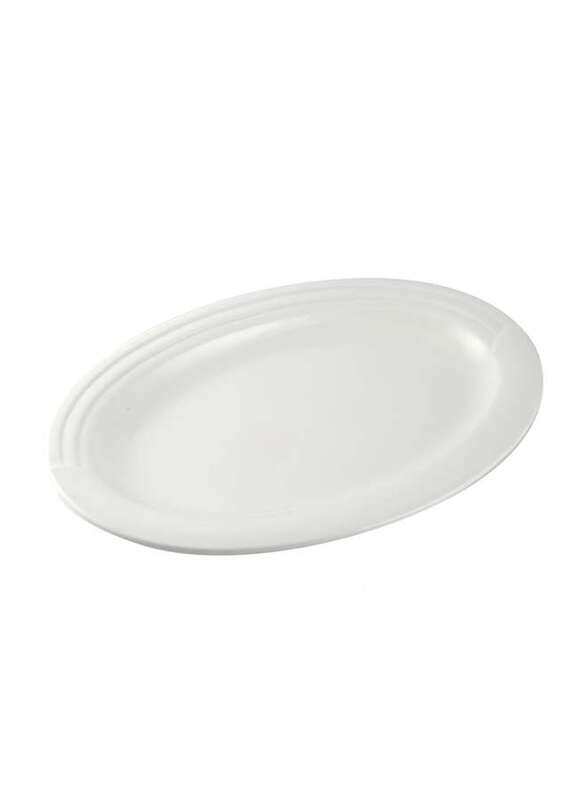 

Porceletta Ivory Porcelain Oval Plate Castillo Design 30 cm / 12