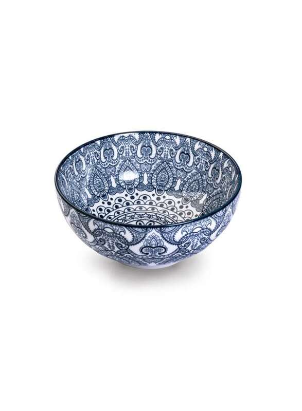 Che Brucia Arabesque Blue Porcelain Bowl 17.4 cm / 7"