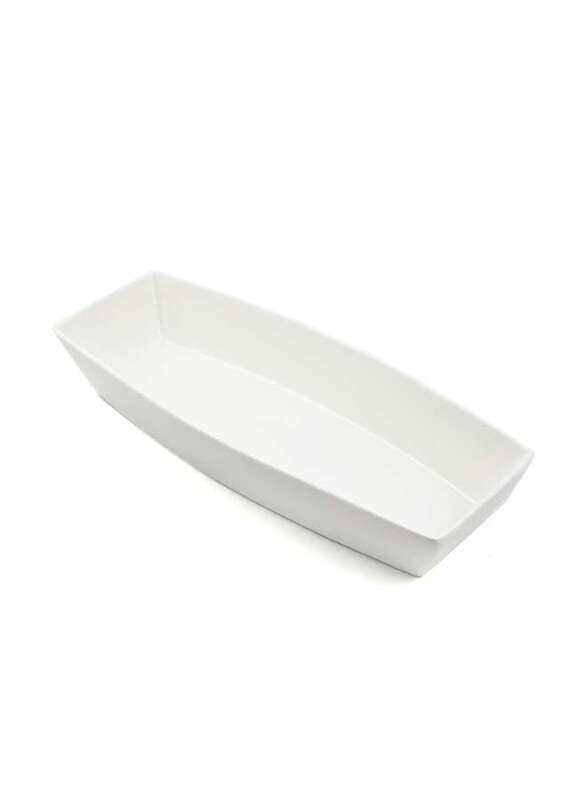 

Porceletta Ivory Porcelain Rectangular Deep Bowl Meena Design 30 cm