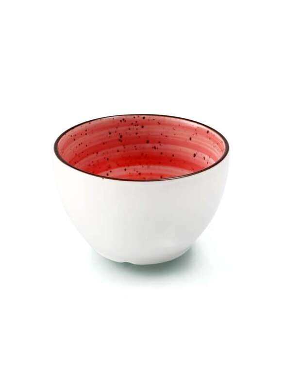 

Porceletta Red Color Glazed Porcelain Soup Cup 4