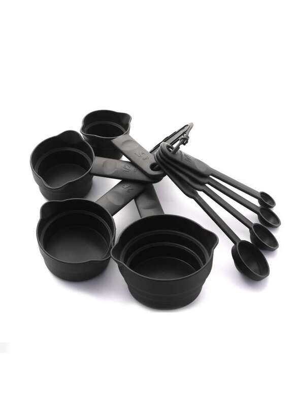 

Generic Black Plastic Measuring Cups & Spoon