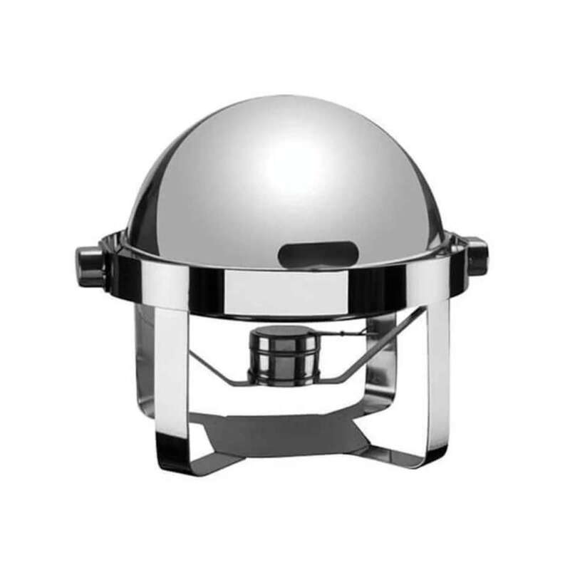 Ozti Stainless Steel Round Chafing Dish With Rolltop Lid