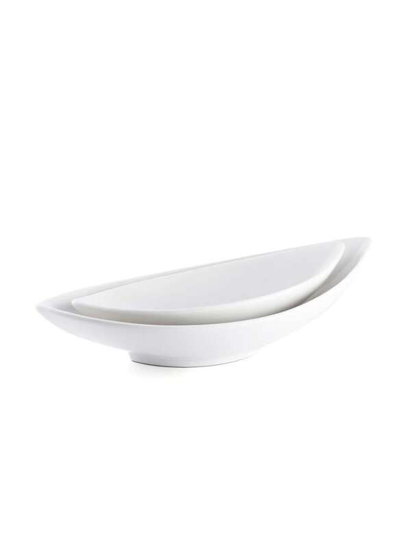 Porceletta Ivory Porcelain Boat Bowl 16 cm