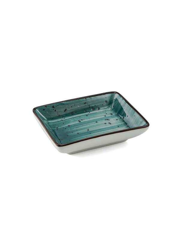 

Porceletta Green Color Glazed Porcelain Rectangular Dish 3.5