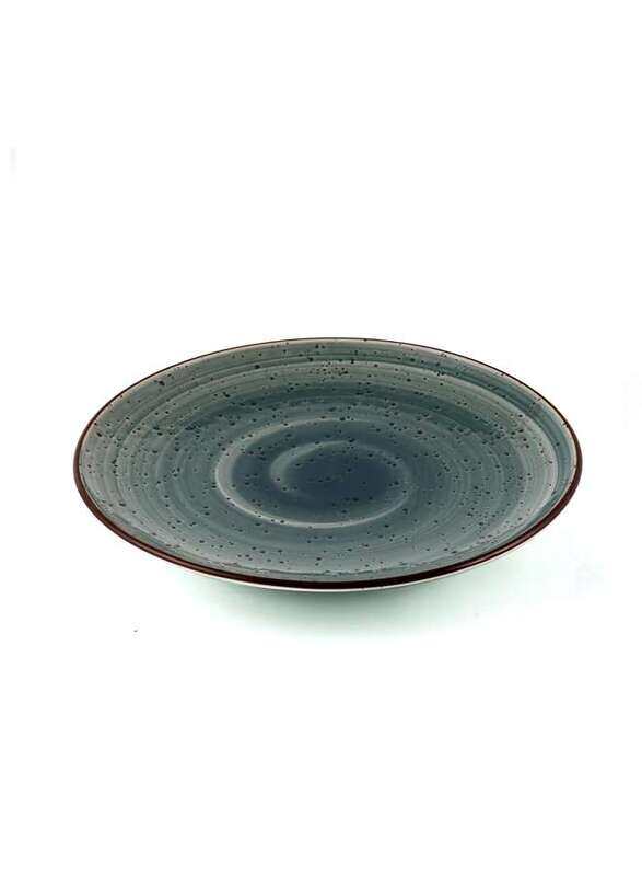 

Porceletta Green Color Glazed Porcelain Rimmed Thin Flat Plate 8