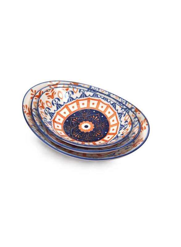 

Che Brucia Henna Porcelain Oval Bowl 20 cm / 8