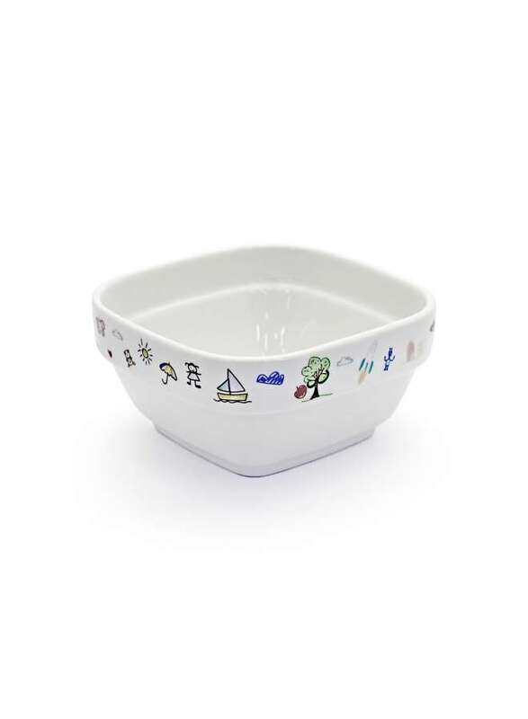 

Porceletta Ivory Porcelain Stackable Kids Square Bowl 4