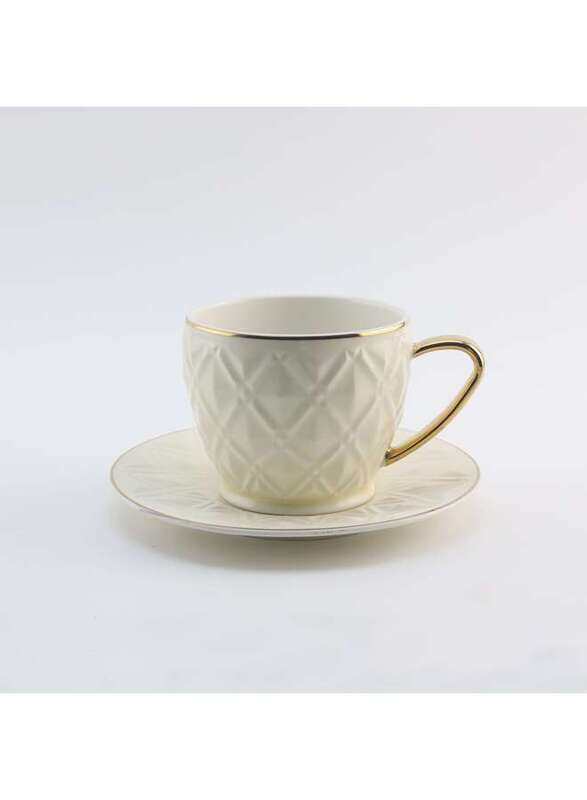 

Rose Porcelain Milk Cup and Saucer 12 Pieces Set White 200 ml RS-1717