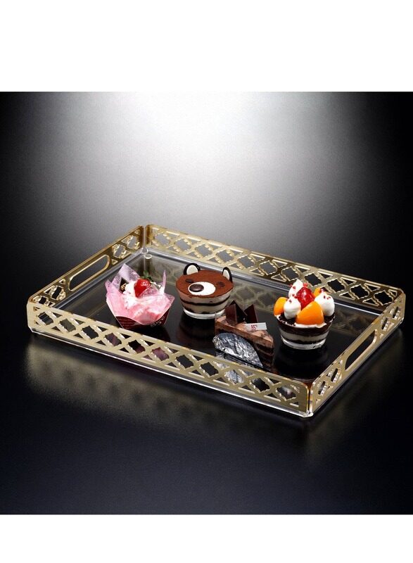 Vague Laser Tray Golden 51 cm