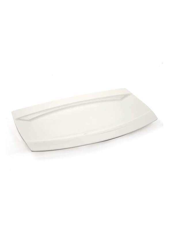 

Porceletta Ivory Porcelain Rectangular Plate Meena Design 40 cm / 16