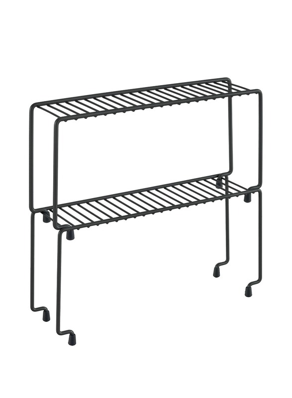 Metaltex Steel Set Of 2 Stackable Narrow Shelves